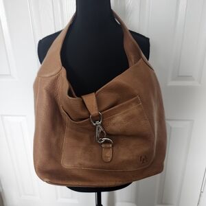 Vintage Dooney & Bourke Brown Pebbled Leather Hobo Bag Needs TLC